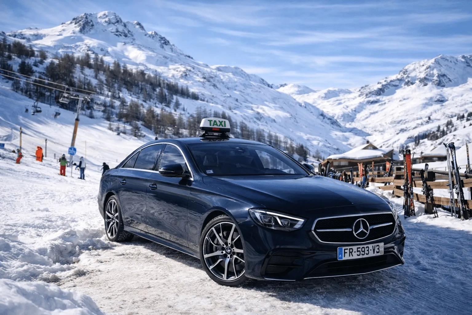 taxi station de ski alpes